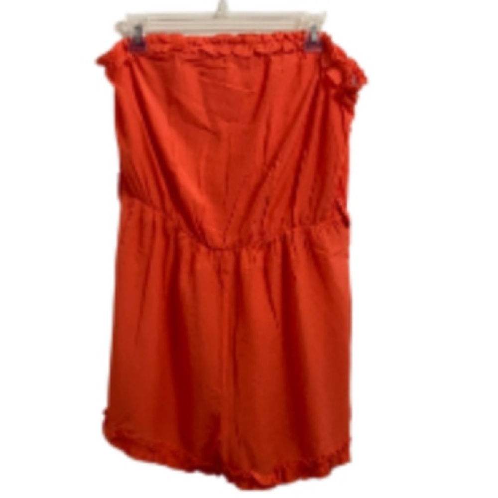 EUC Shade of Bright Orange One Piece Shorts Romper Size XL